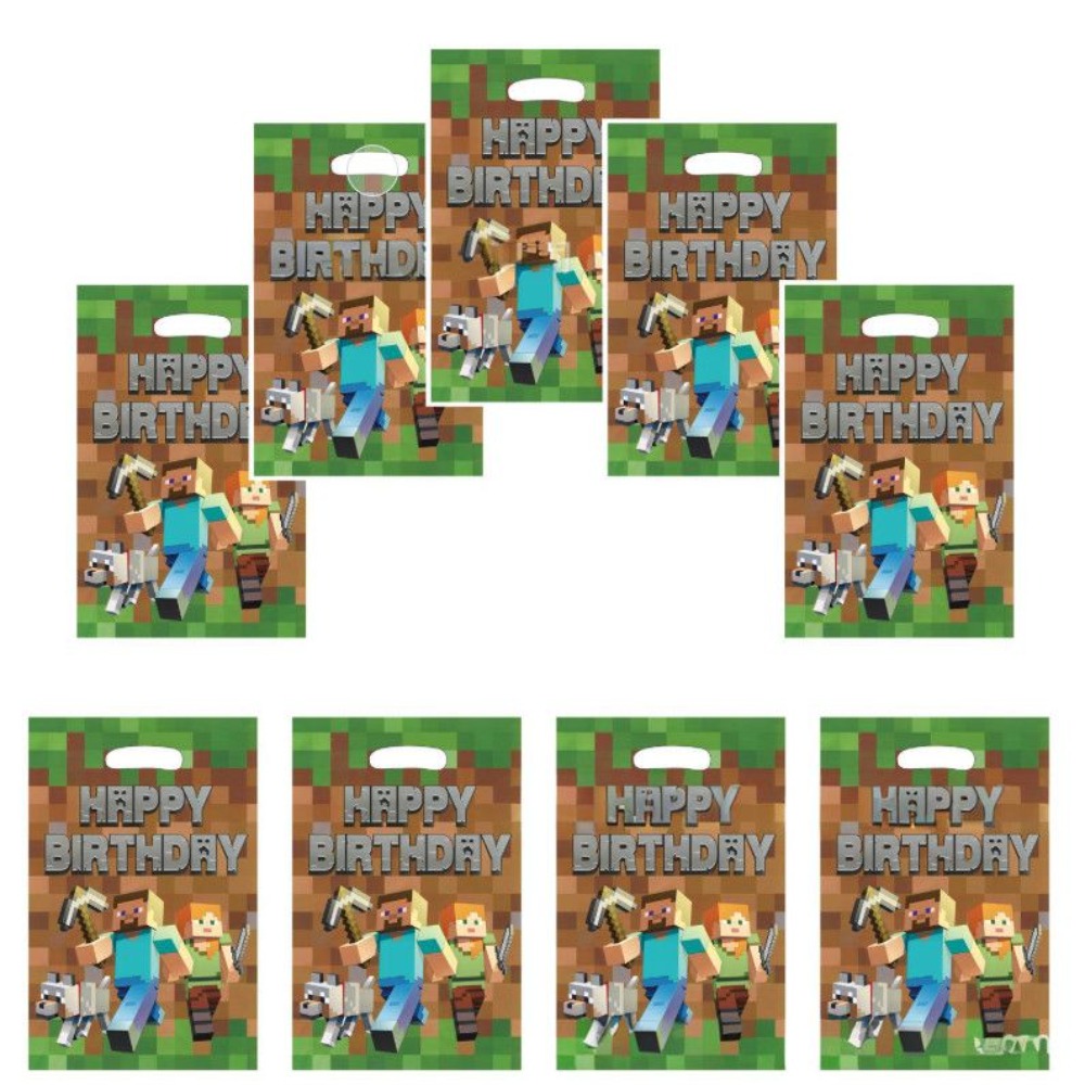Supply Event - Minecraft Verjaardag PE Cadeautasjes 10 Stuks