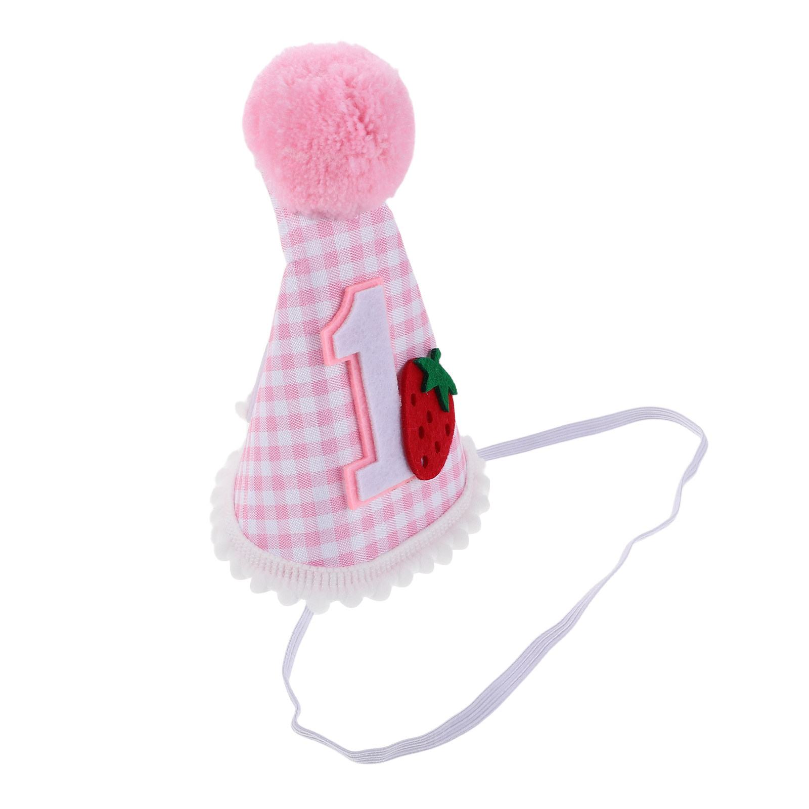 Party Hat Cone - Aardbeienhoed voor de eerste verjaardag, in