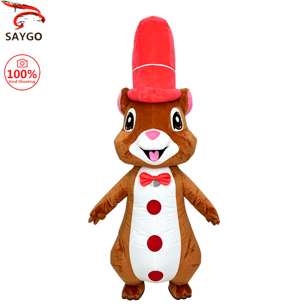 Event & Party Supply Photos - SAYGO Red Hat Eekhoorn Opblaasbaar Kostuum