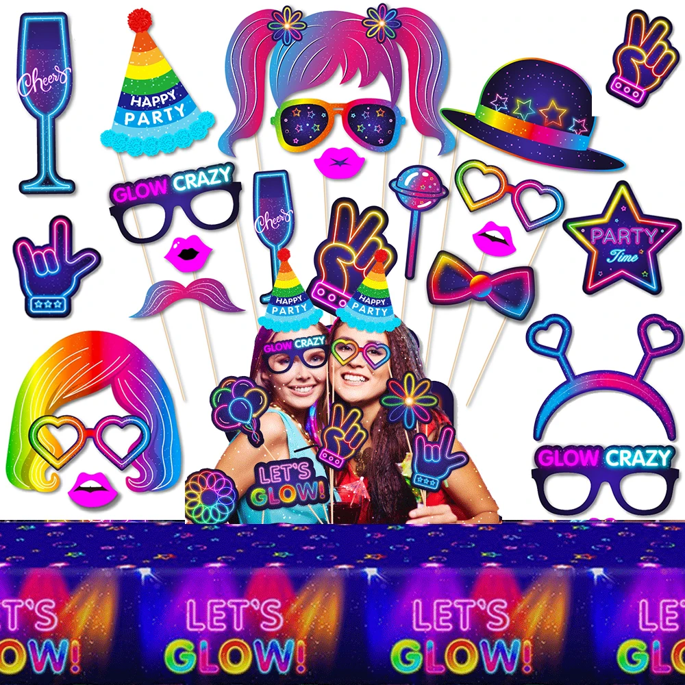 Let'S Party Event Supply - Laat Glow Party Photo Booth Rekwisieten