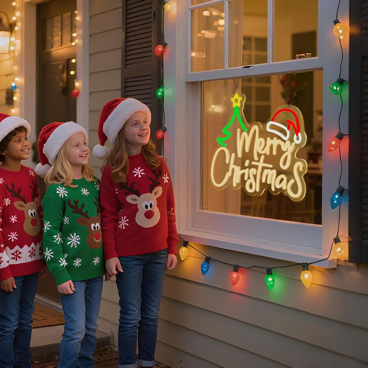 Kerstverlichting met neonbord, - Neon Sign Party recensie en prijs