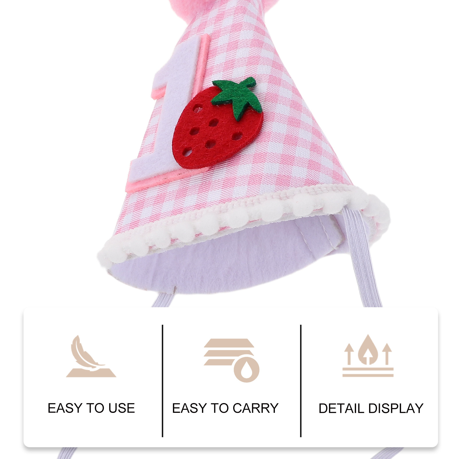 Aardbeienhoed voor de eerste v - Party Hat Cone recensie en prijs