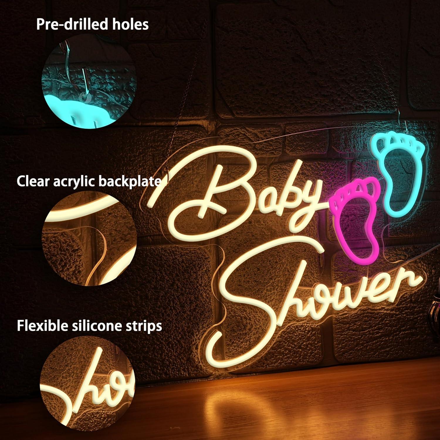 Babyshower Neonbord Oh Baby US - Neon Sign Party recensie en prijs