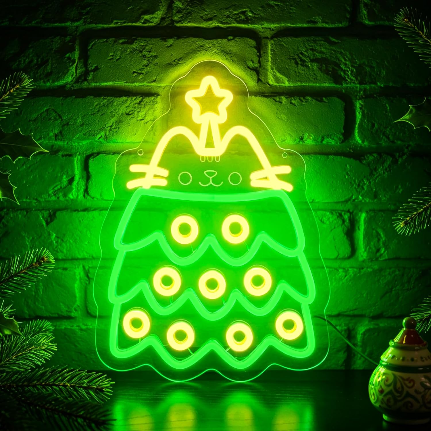 Kerstboom LED Neonbord USB-aan - Neon Sign Party recensie en prijs