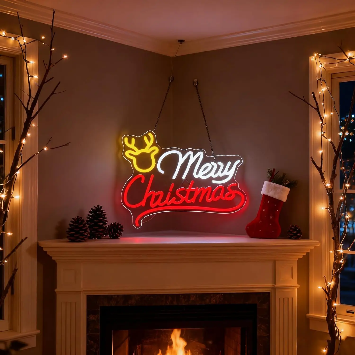 Vrolijk Kerstfeest Rendier Neo - Neon Sign Party recensie en prijs