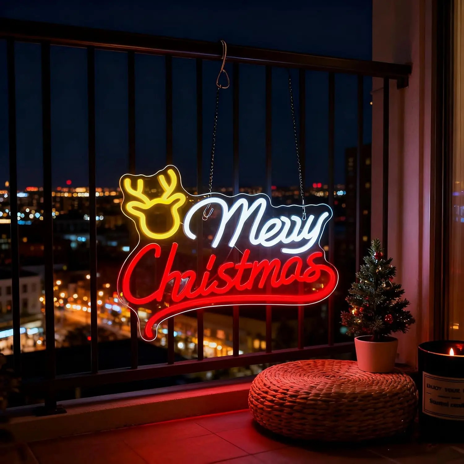 Vrolijk Kerstfeest Rendier Neo - Neon Sign Party recensie en prijs