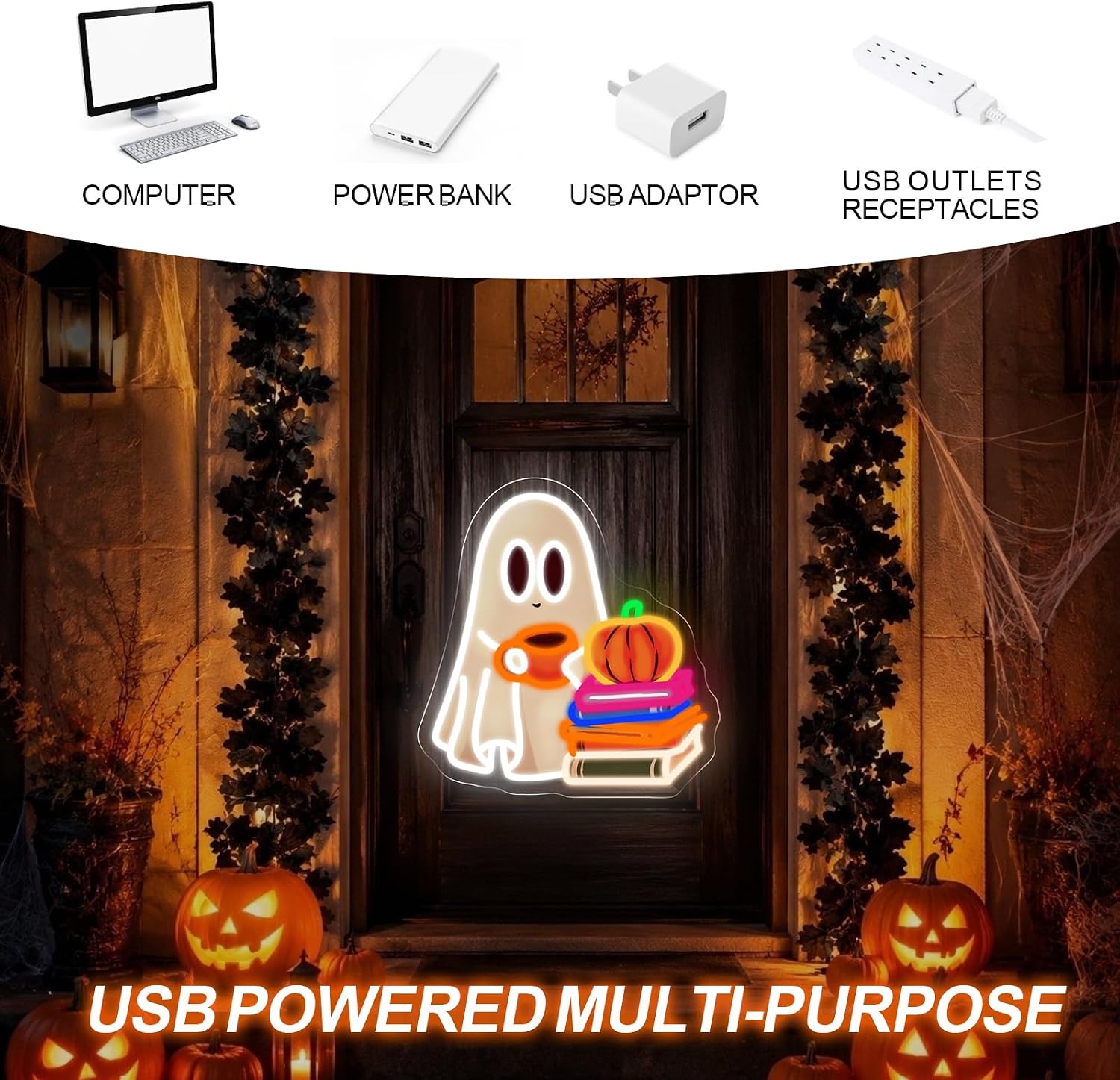 Schattig Halloween-neonlicht m - Neon Sign Party recensie en prijs