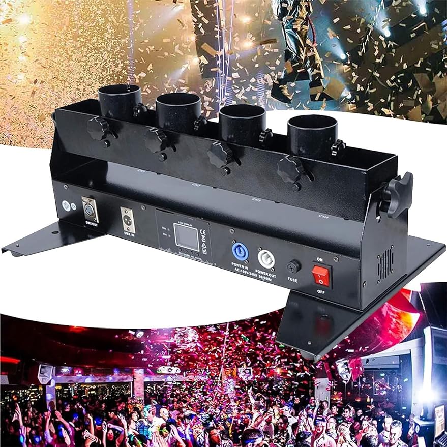 4-buisige confettimachine met  - Confetti Cannon Tube recensie en prijs