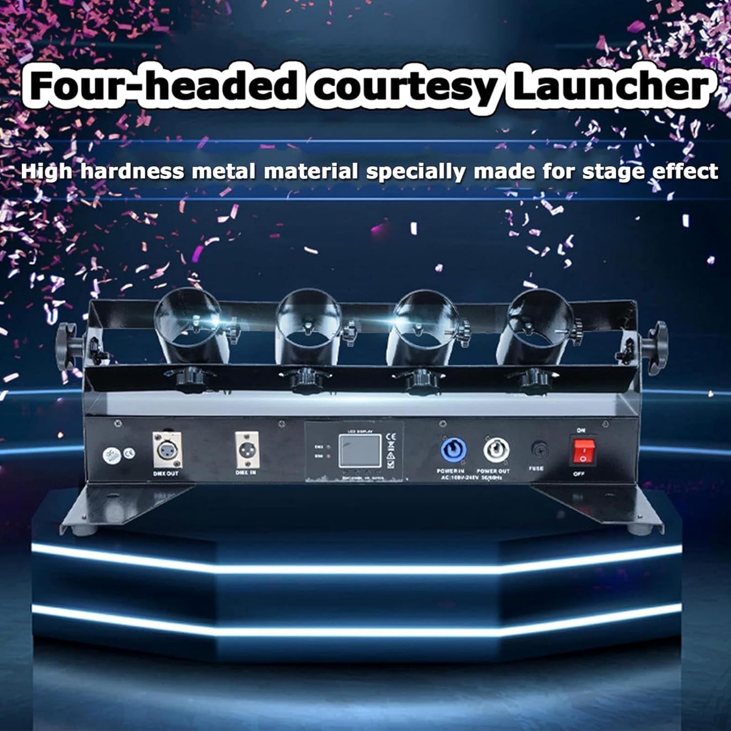 4-buisige confettimachine met  - Confetti Cannon Tube recensie en prijs
